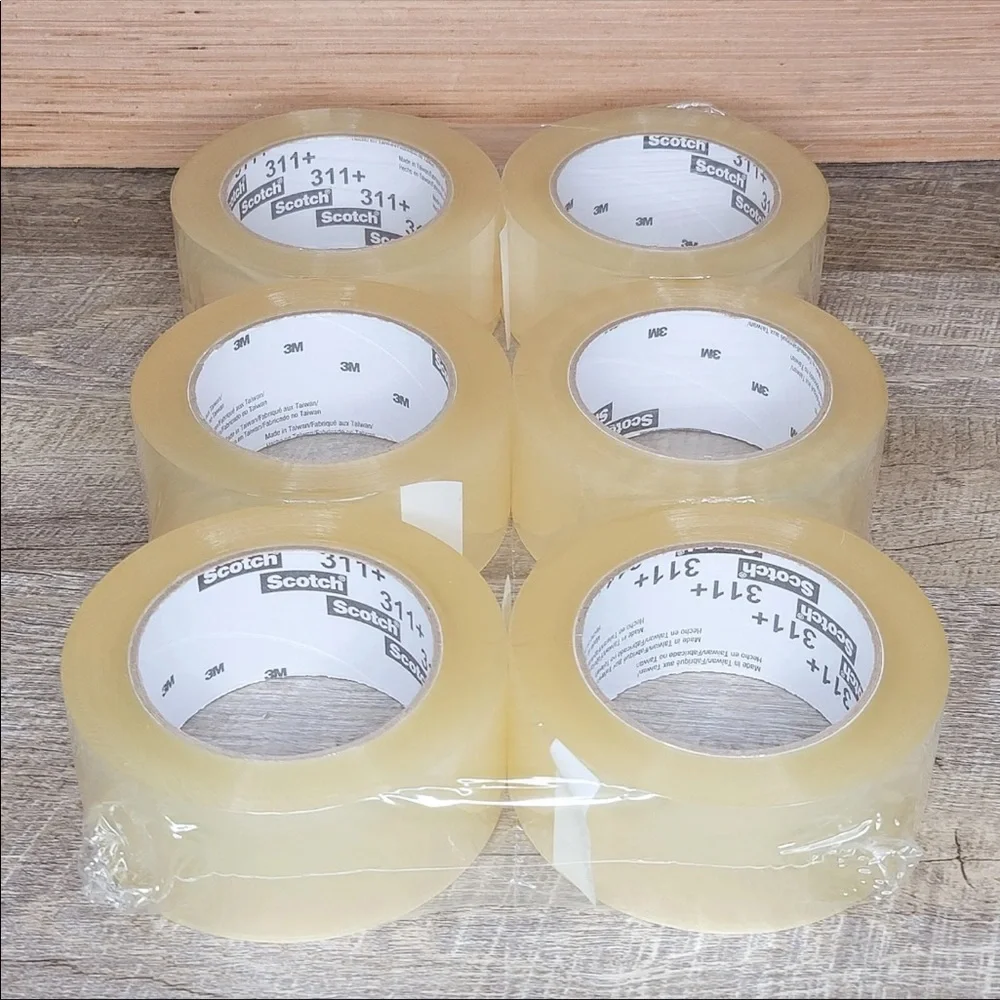 6 Scotch 3M Shipping Tape Clear 1.88in x 109yds per roll Lot of 6 Packing Tapes
